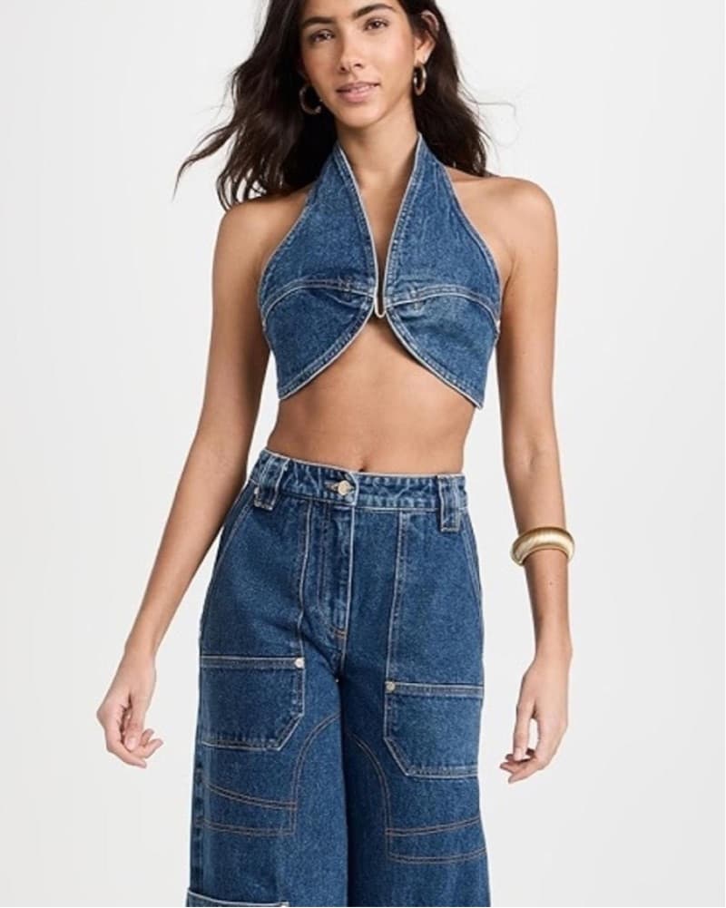 Cult Gaia Two Piece Jean Set  - Image 1