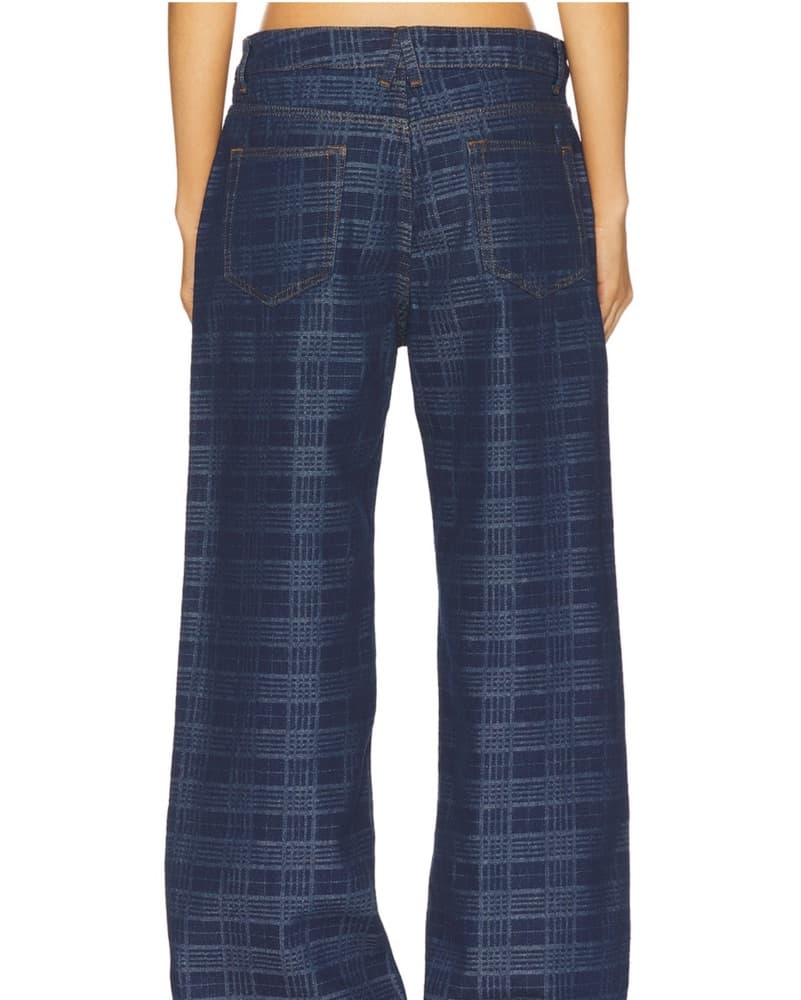 Lioness Indigo Plaid Jeans - Image 4