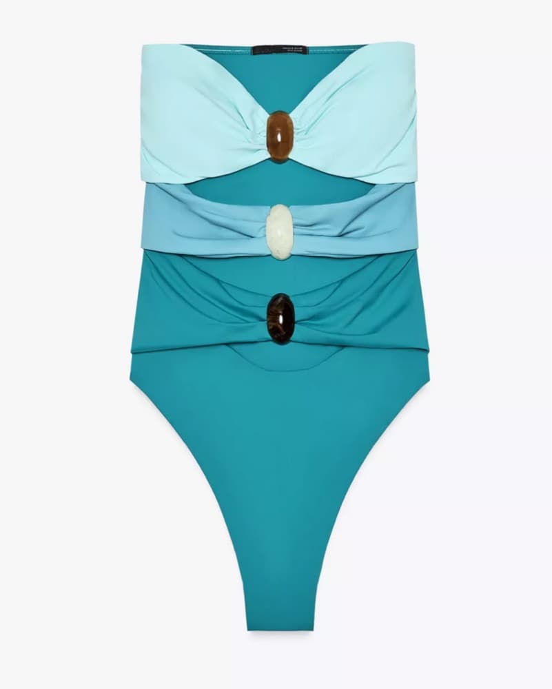 Zara Stone Cut Out One Piece - Image 4