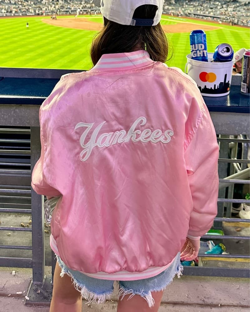 Yankees Pink Vinrage Bomber Jacket  - Image 1