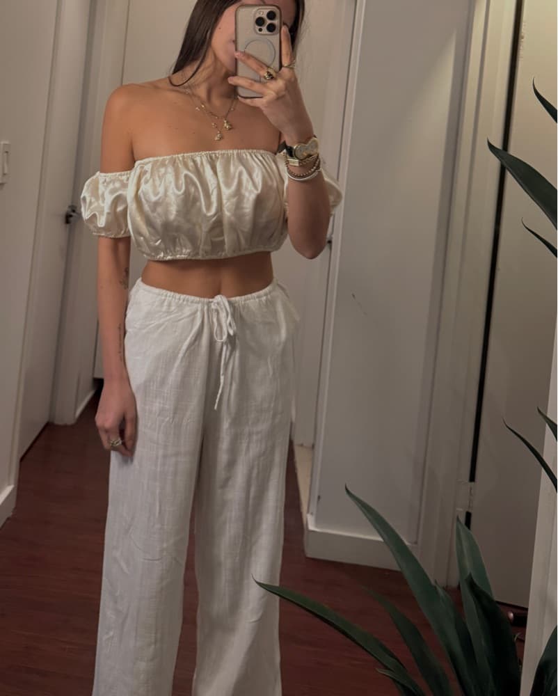 Puff Sleeve Off-The-Shoulder Top - Image 3