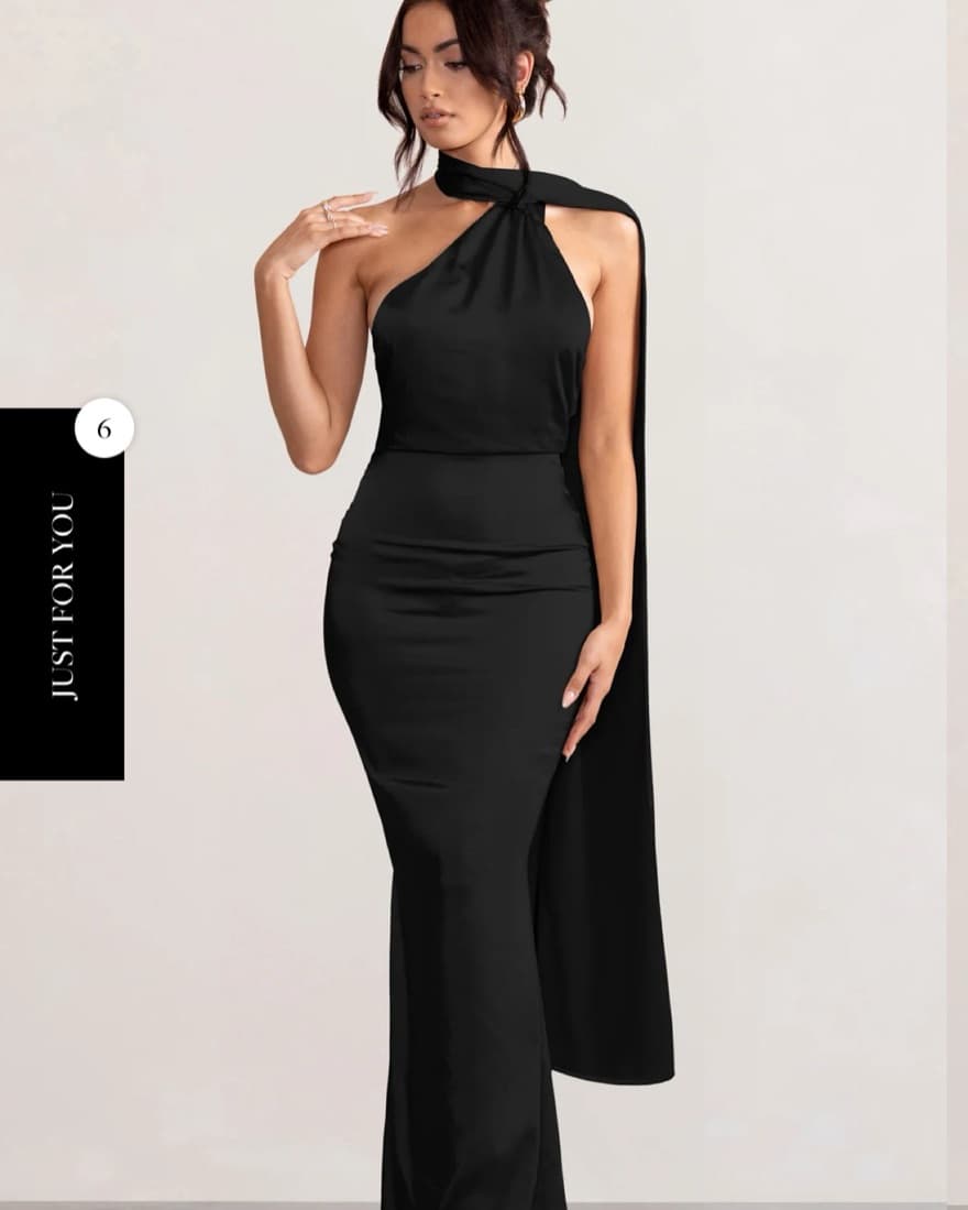 Club L London Backless Black Gown - Image 2