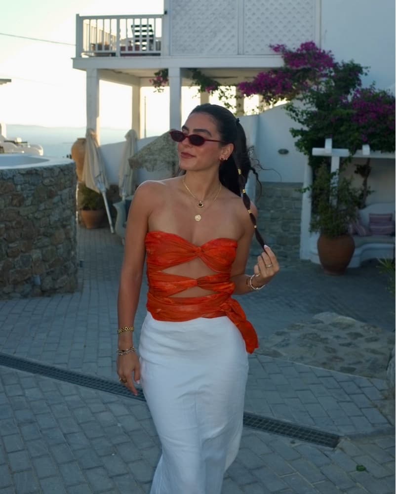 Peppermayo Tropical Wrap Top - Image 1