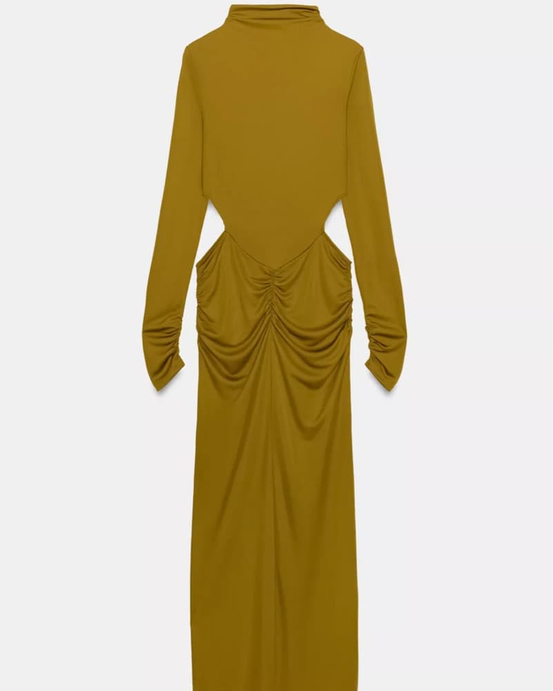 Chartreuse Zara Long Sleeve Dress  - Image 5