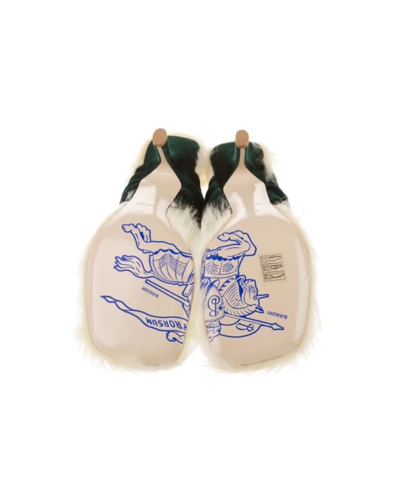 Burberry Velvet Espadrilles with Fur Trim - Image 3