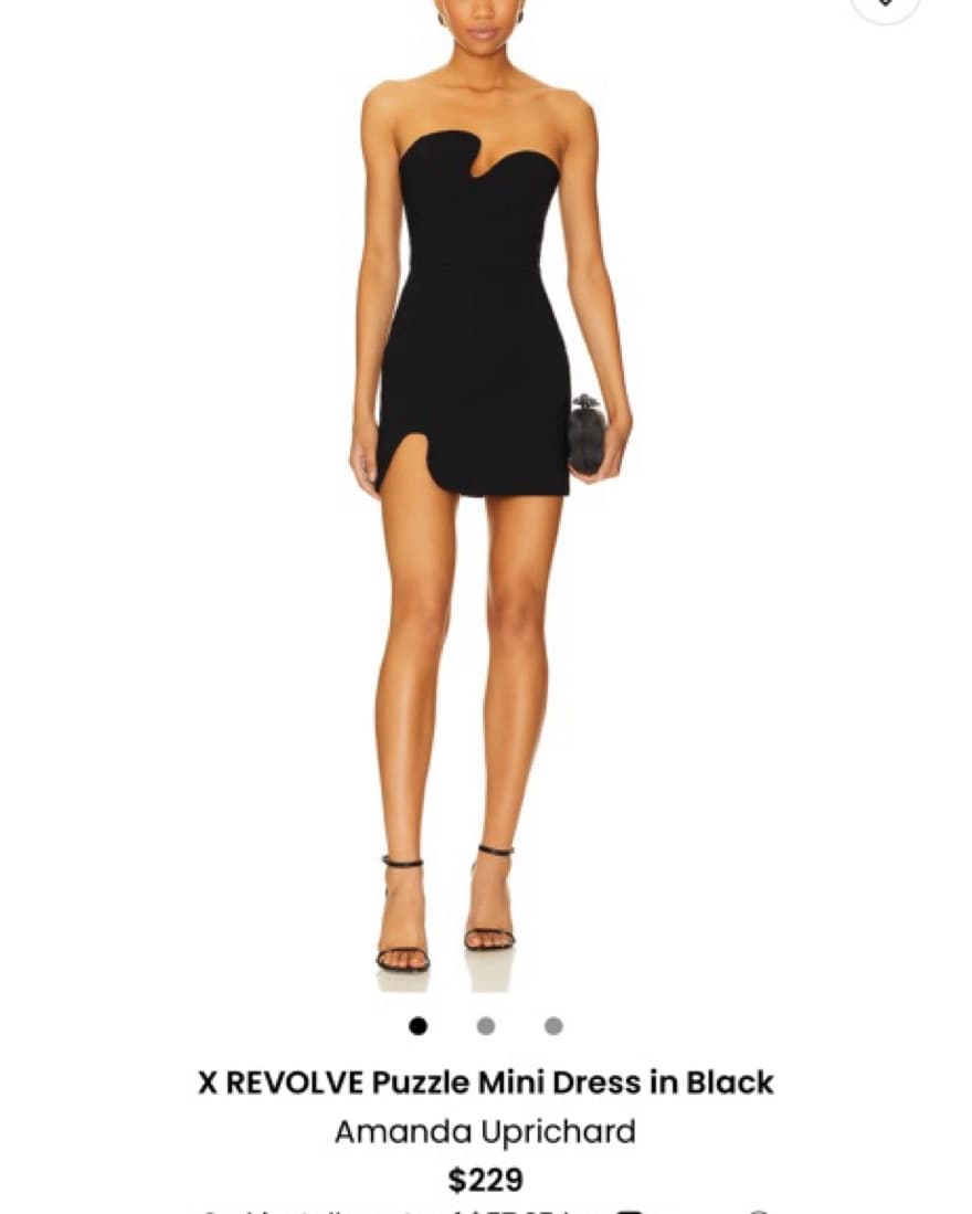  Black Puzzle Mini Dress - Image 3
