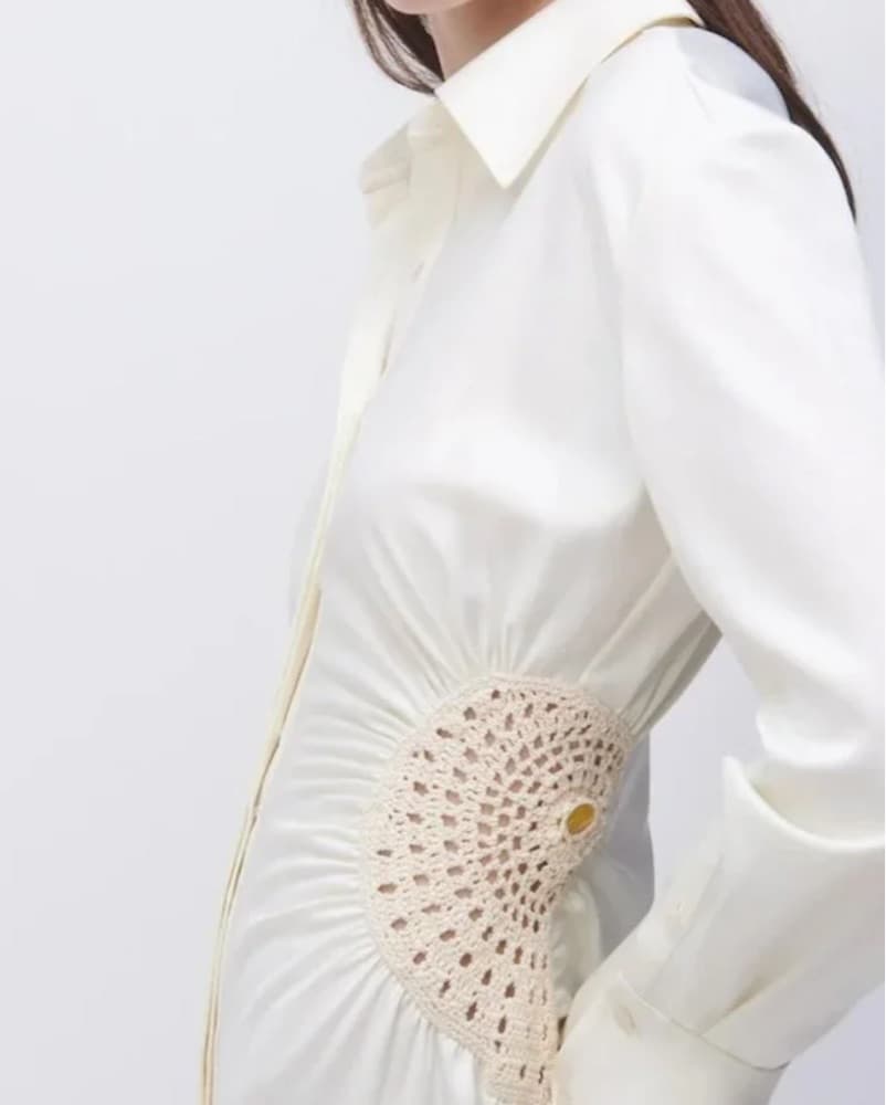 Elegant Ivory Midi Dress - Image 3