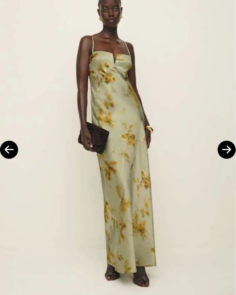 New Reformation Long Dress Silk  - Image 1