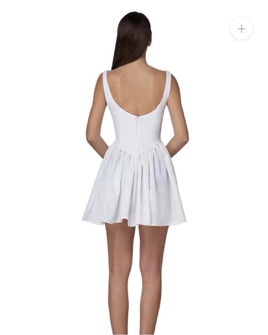 White Corset Mini Dress - Image 2