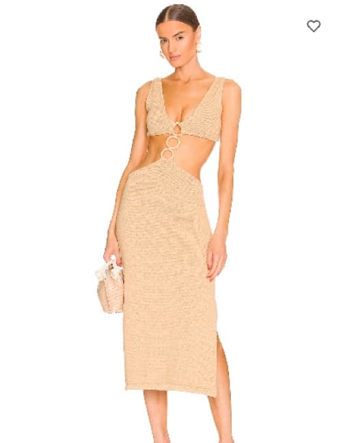 Cult Gaia Sand Knit Dress with Cutouts - Image 1