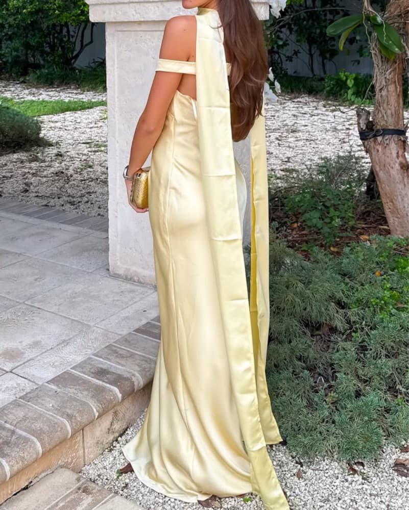 Stella Maxi Shoulder Dress - Image 2