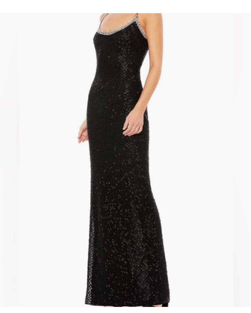 Mac Duggal Beaded Spaghetti Strap Gown - Image 1