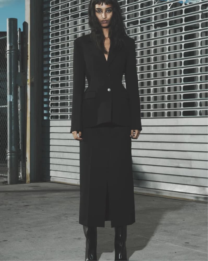 Zara Structure Body Molding Black Blazer - Image 2