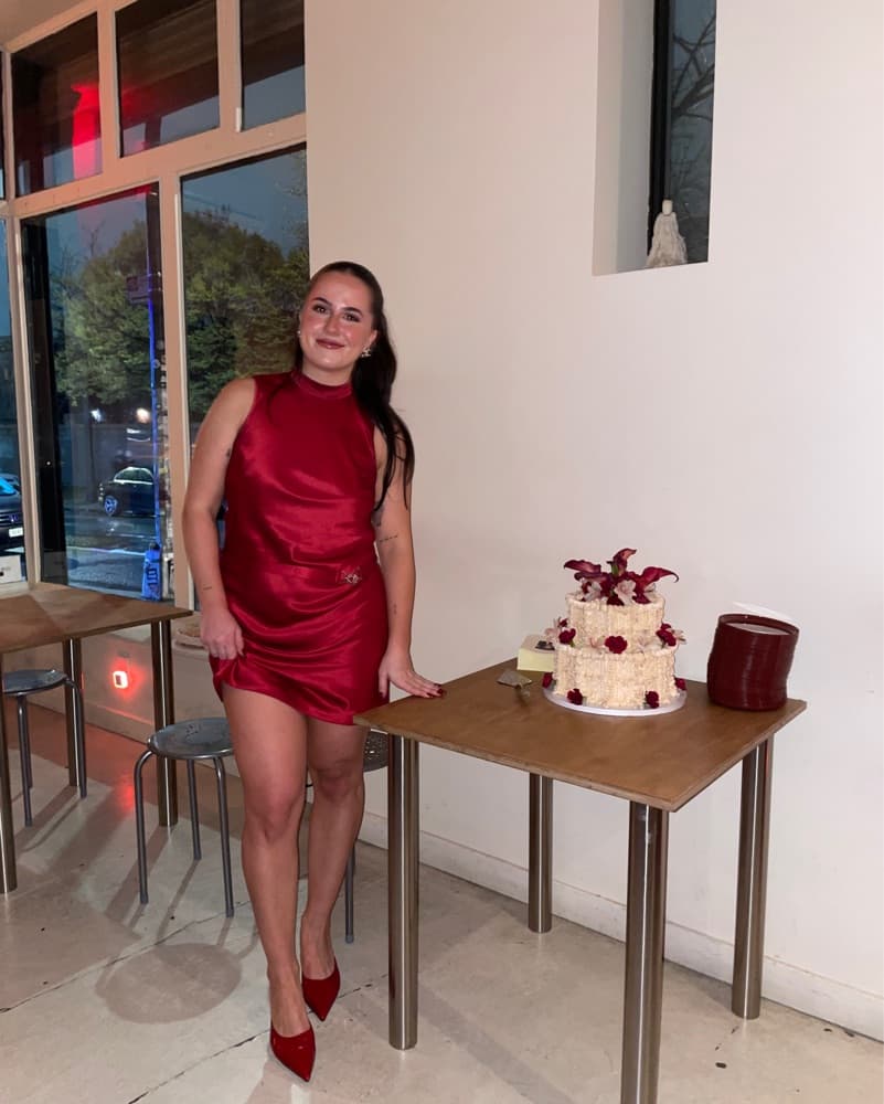 Reformation Rubia Satin Dress - Image 3