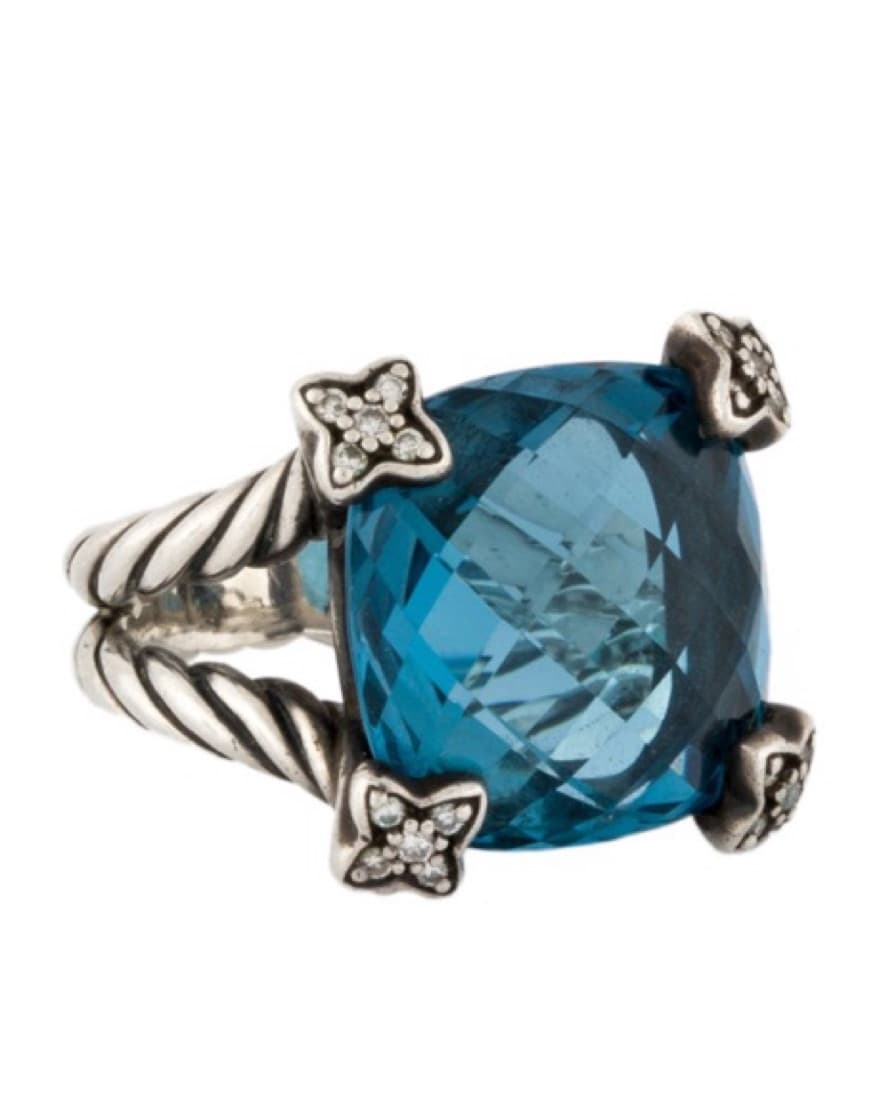 David Yurman Topaz & Diamond Ring - Image 1
