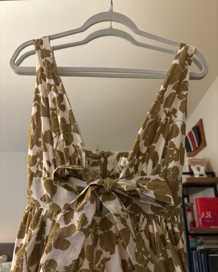 Mustard Yellow & White Mahina Dress - Image 1