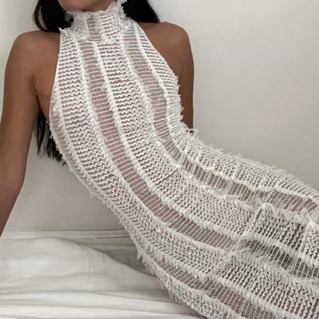 Roberta Einer Angel Midi Bodycon Dress - Image 3
