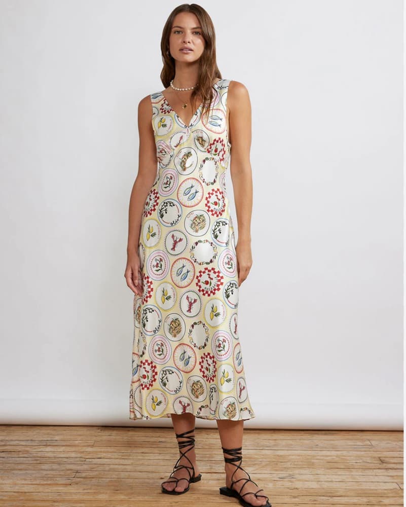 Kitri Claire Vintage Plates Dress - Image 1