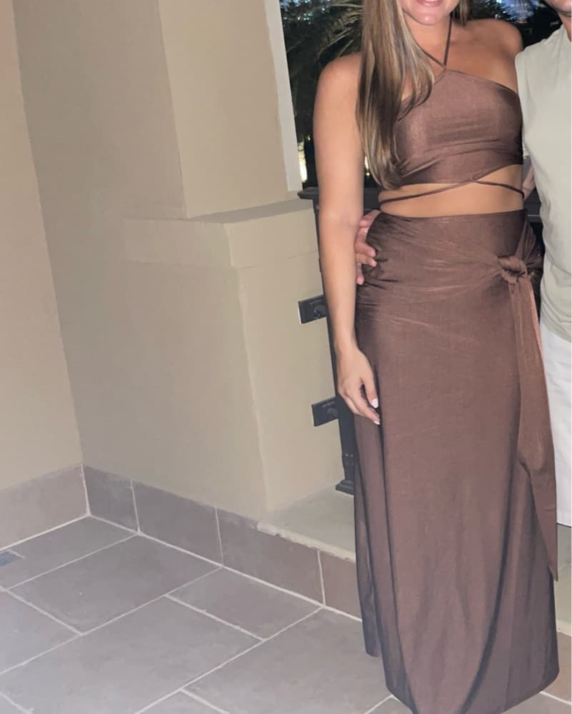 Acoa Brown Skirt Set Ruby and Jenna - Image 2
