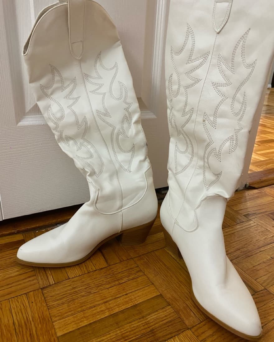 White Cowboy Boots - Image 2