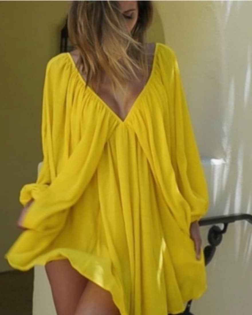 Tularosa Yellow Mini Dress - Image 3