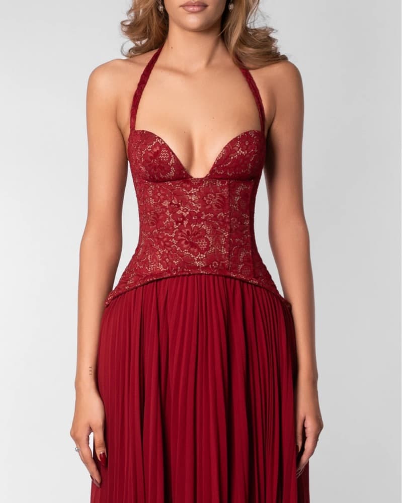 ❤️ Fenity Gaia Viral Cherry Red Dress  - Image 5