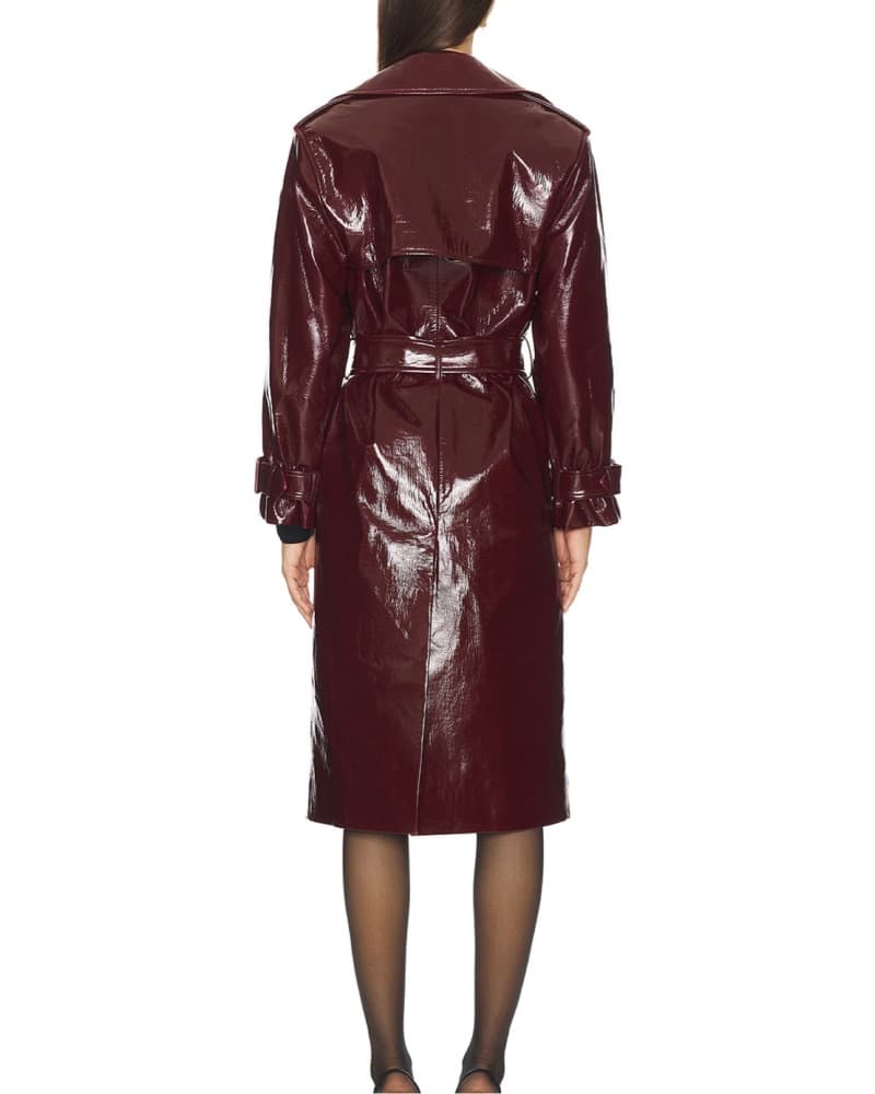 Nevada Vegan Leather Trench Coat - Image 3