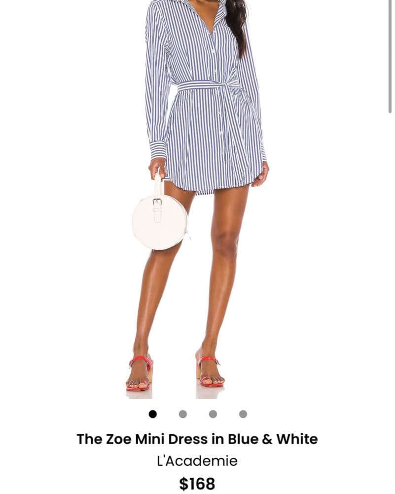 Striped Button-Down Dress with Cutout Detail - Image 2