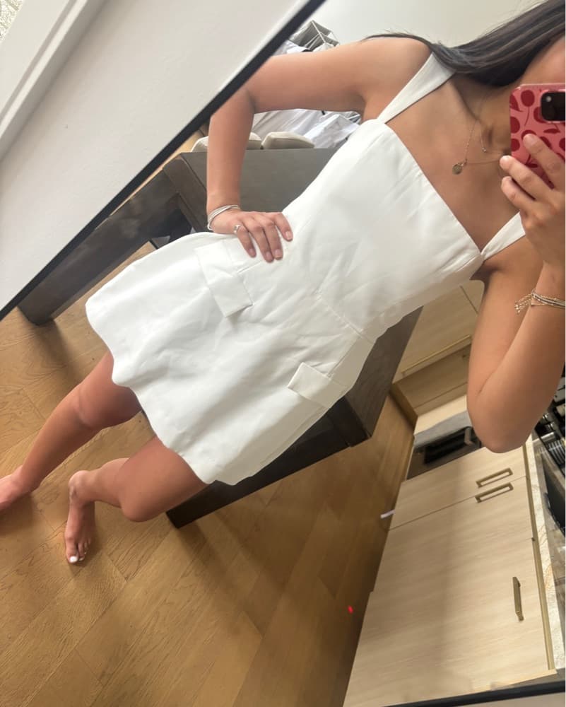 Amanda Uprichard Stylish White Mini Dress - Image 2