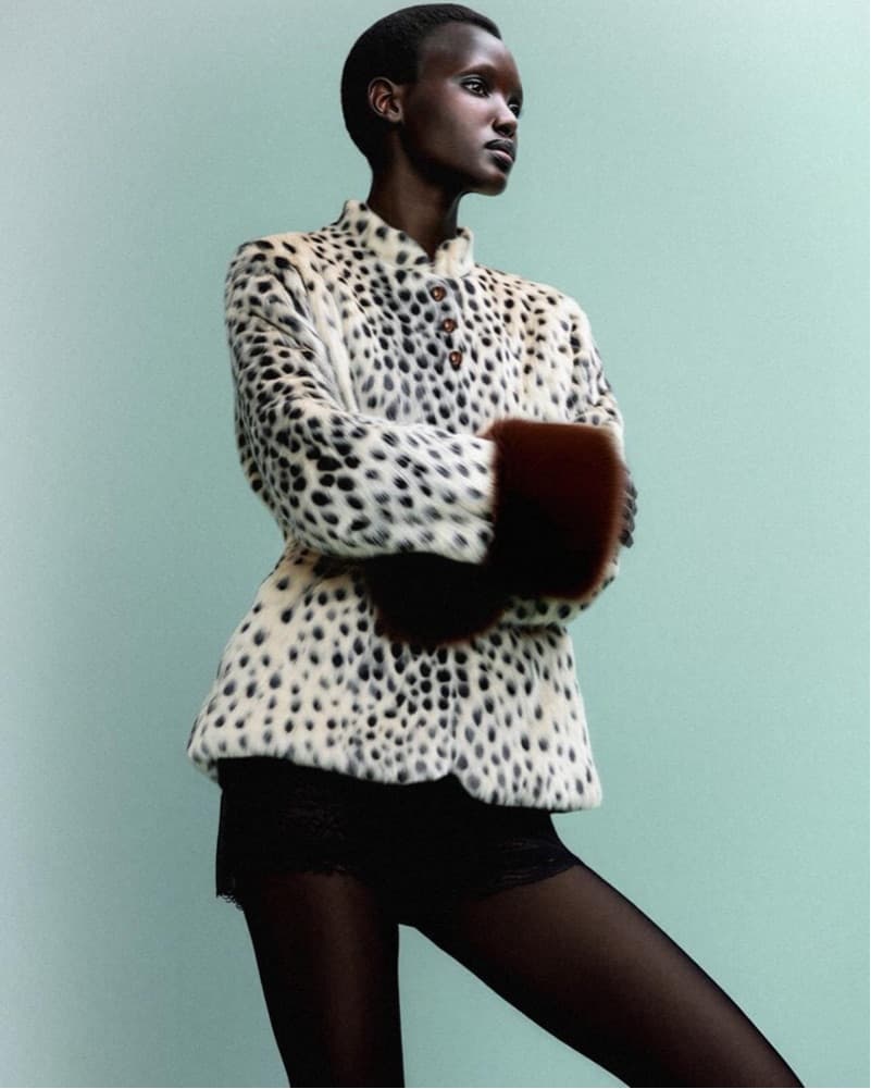 Carelli Leopard Print Coat w Fur Cuffs - Image 2