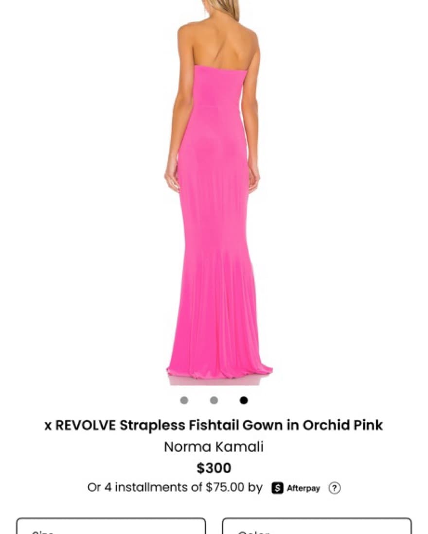 Norma Kamali STRAPLESS GOWN IN PINK - Image 3