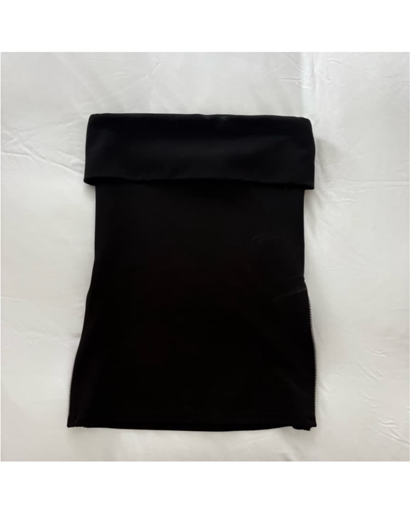 Zara Black Strapless Top - Image 1