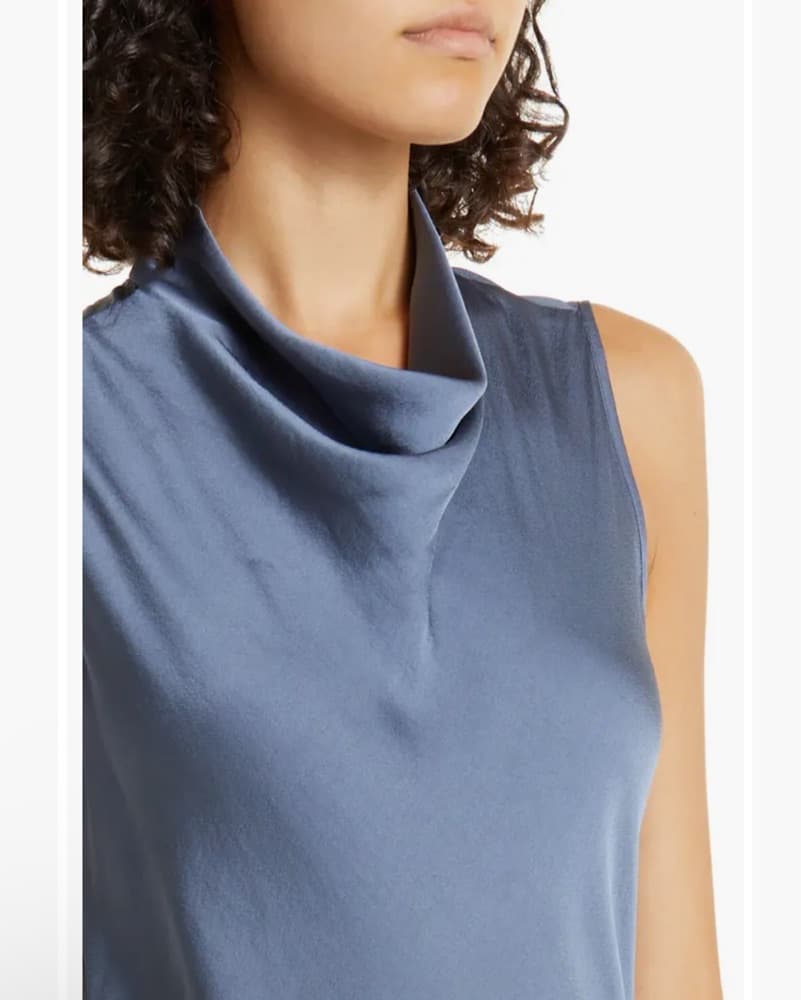 Veronica Beard Kura Cowl Neck Satin Slip - Image 2