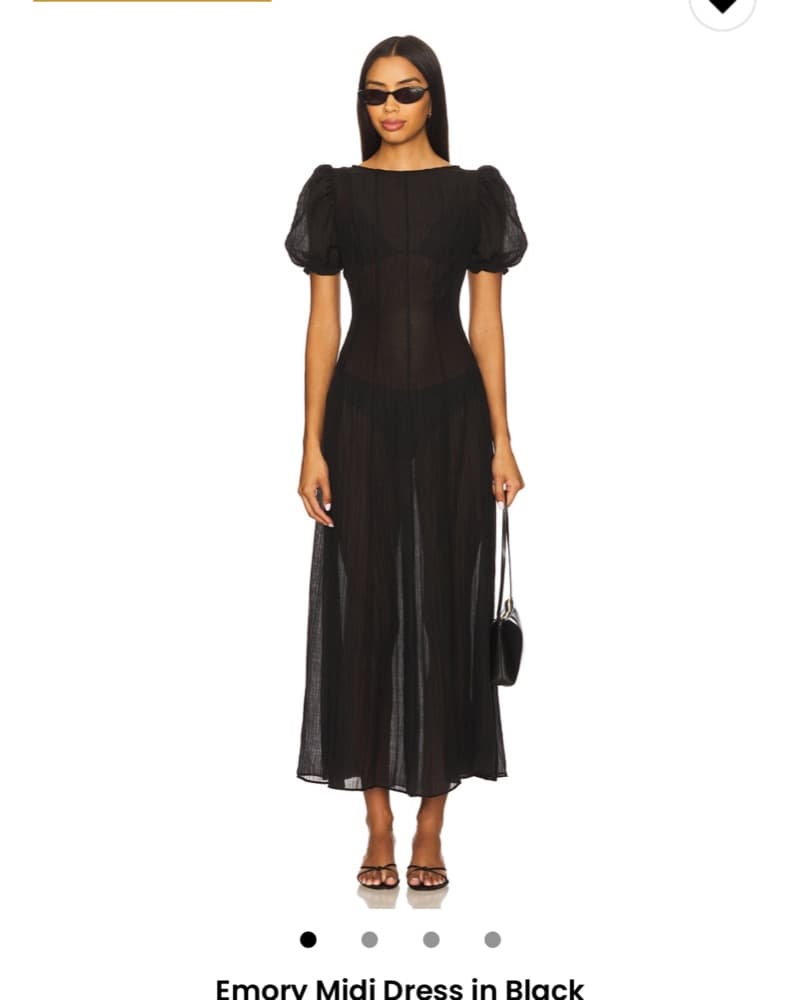 Emory Midi Dress in Black - Image 1
