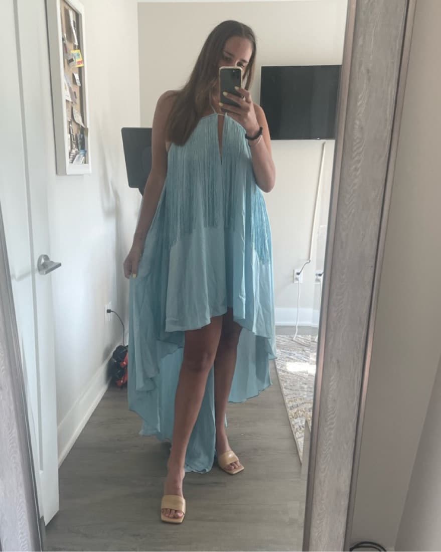 Michael Costello Fringe Dress - Image 2
