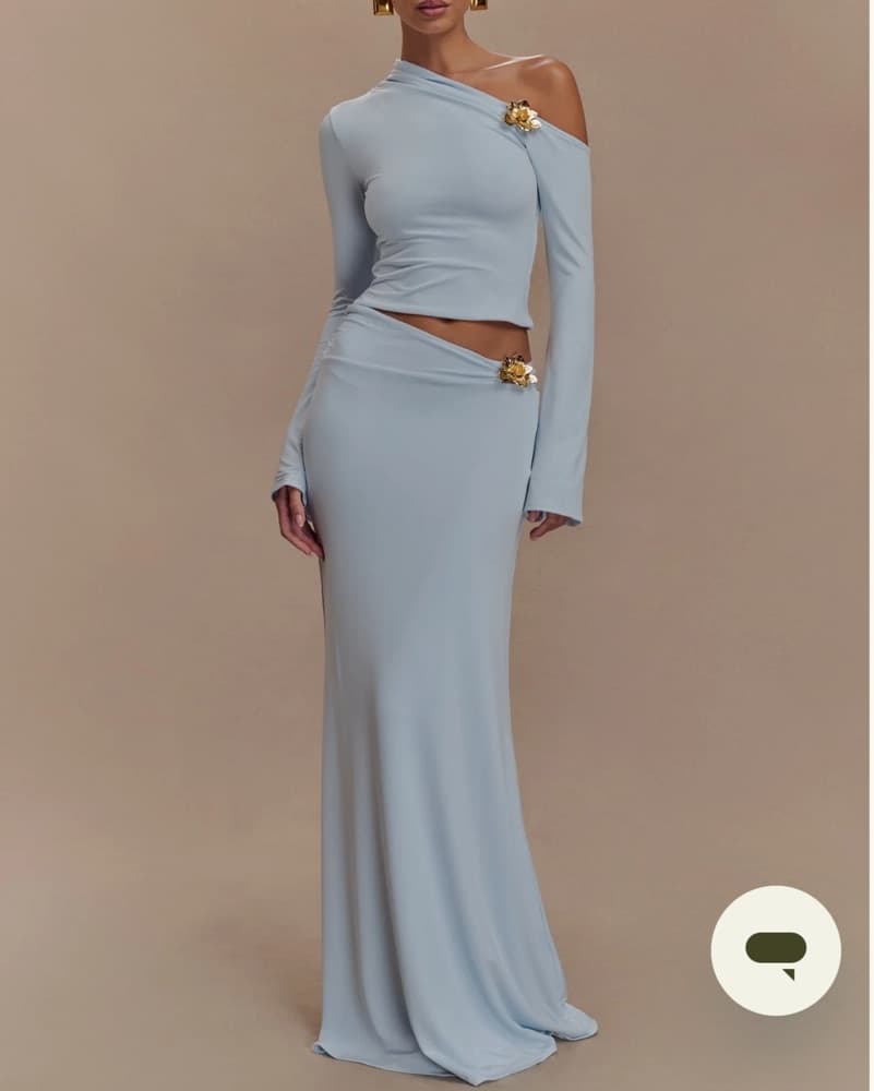 Meshki Set Asymmetrical Top & Skirt - Image 1