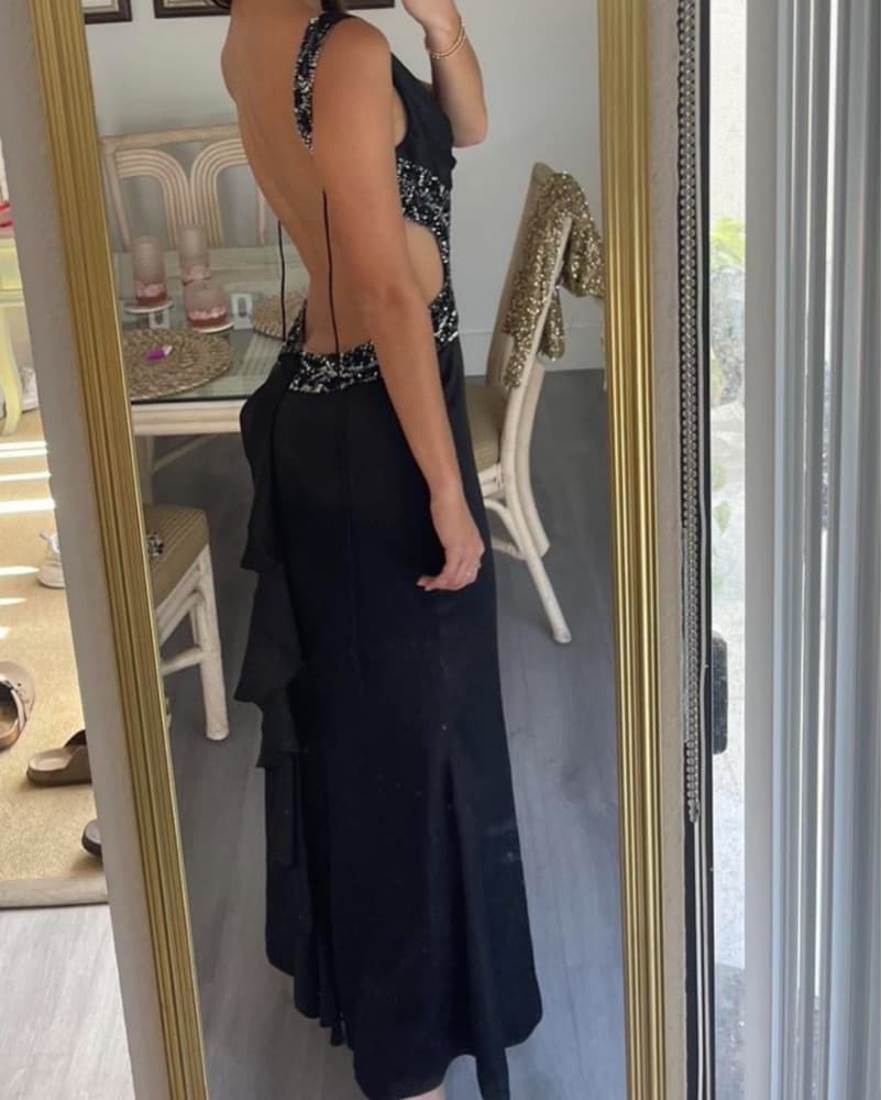 Jovani Maxi Silk Dress - Image 1