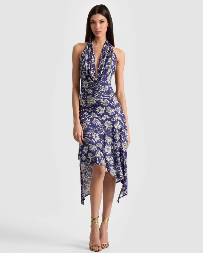 Alice + Olivia Floral Halter Midi Dress - Image 1