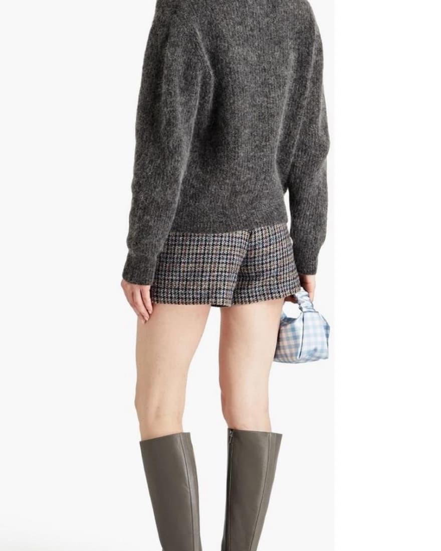 Sandro Houndstooth Tweed Shorts - Image 2