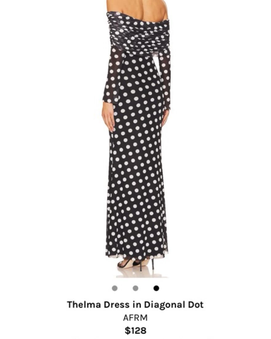 AFRM Thelma Dress In Diagonal Dot - Image 1