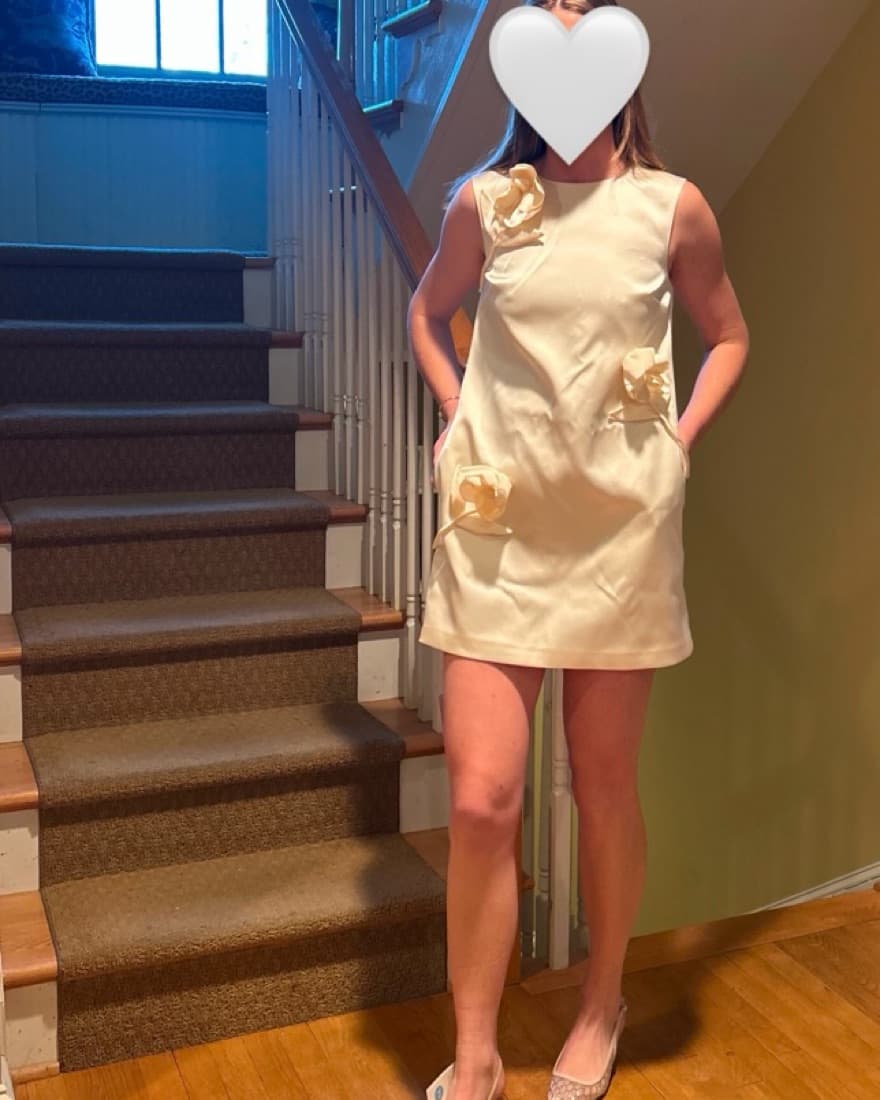 Self Portrait appliquéd satin mini dress - Image 6