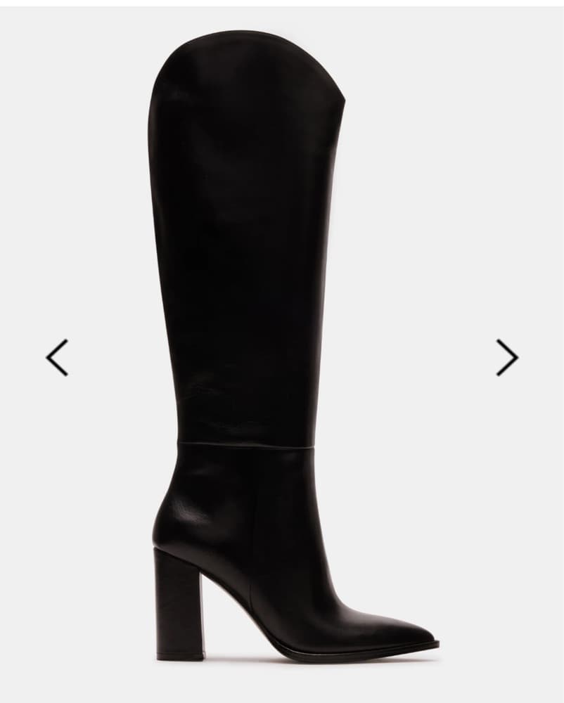 Steve Madden ‘Bixby’ Black Leather Boots - Image 1