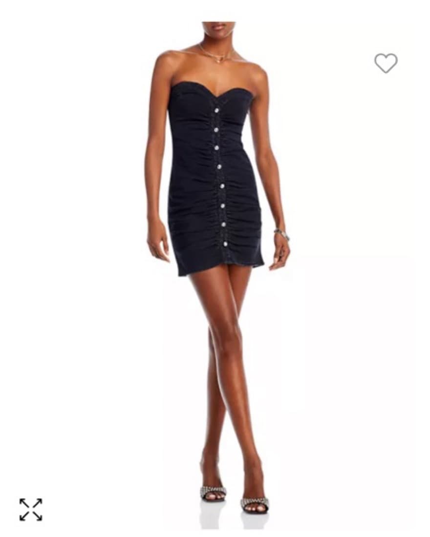 Retrofete Strapless Demin Dress  - Image 5