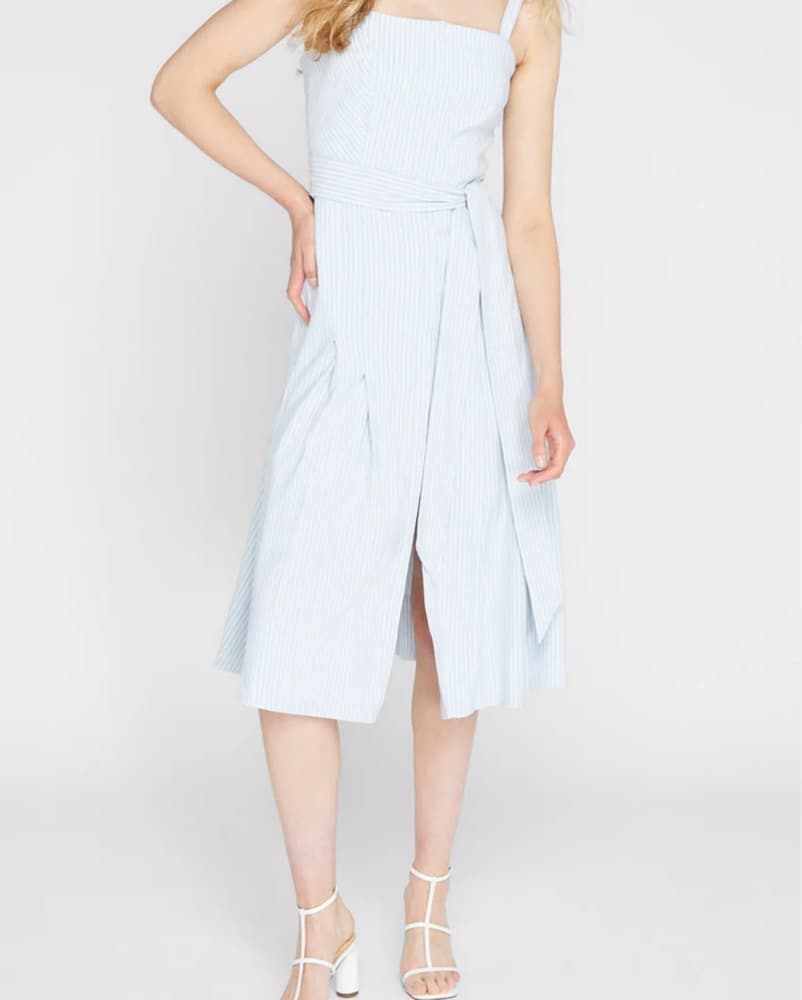 Club Monaco Striped Linen Blend Dress - Image 2