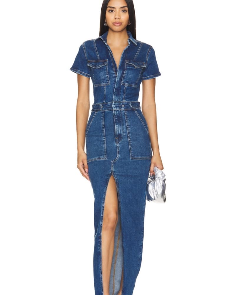 Fit For Success Denim Maxi Dress - Image 2