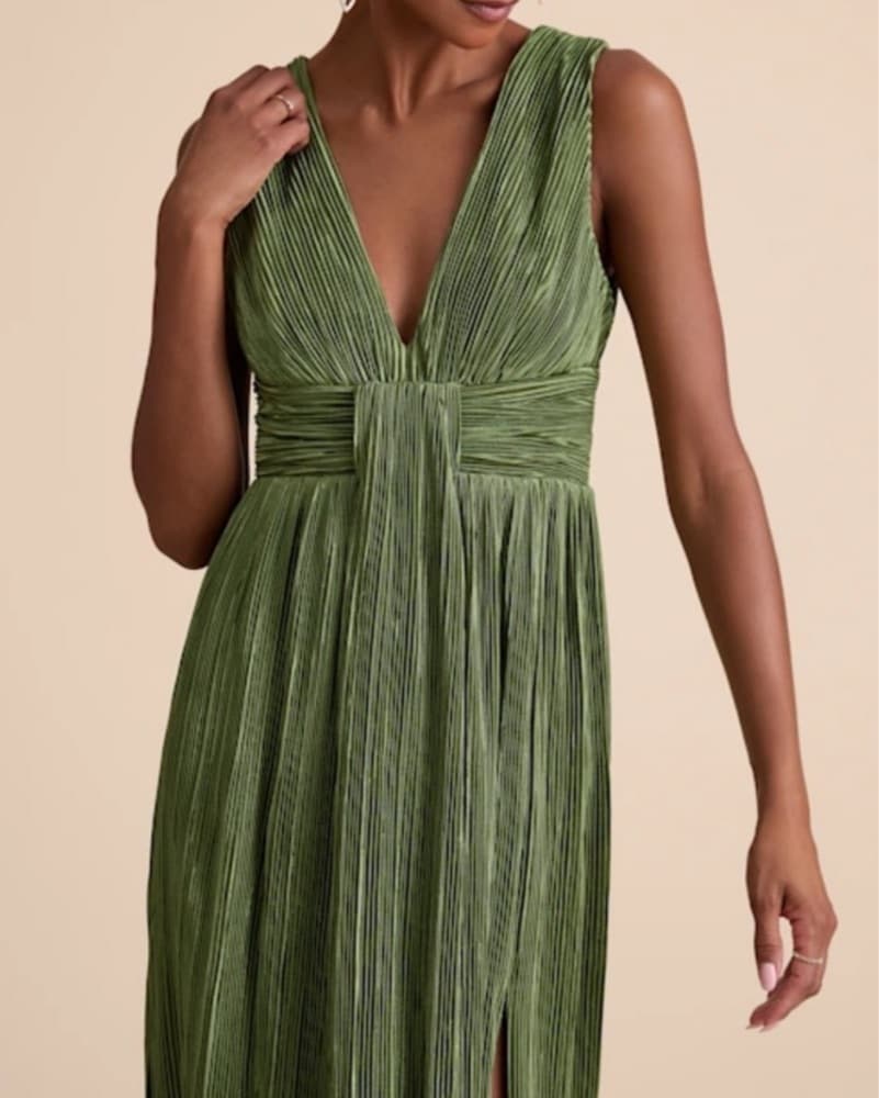 Lulu’s Melitta Olive Green Maxi Dress - Image 2