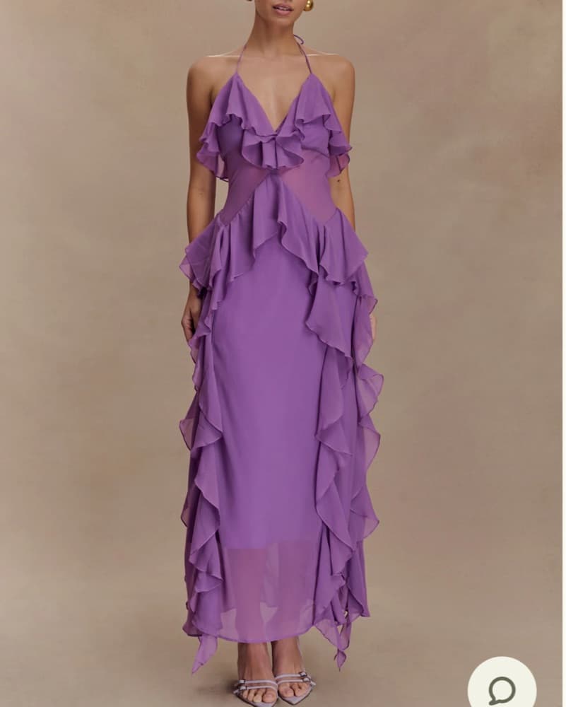 Chiffon Ruffle Dress  - Image 1