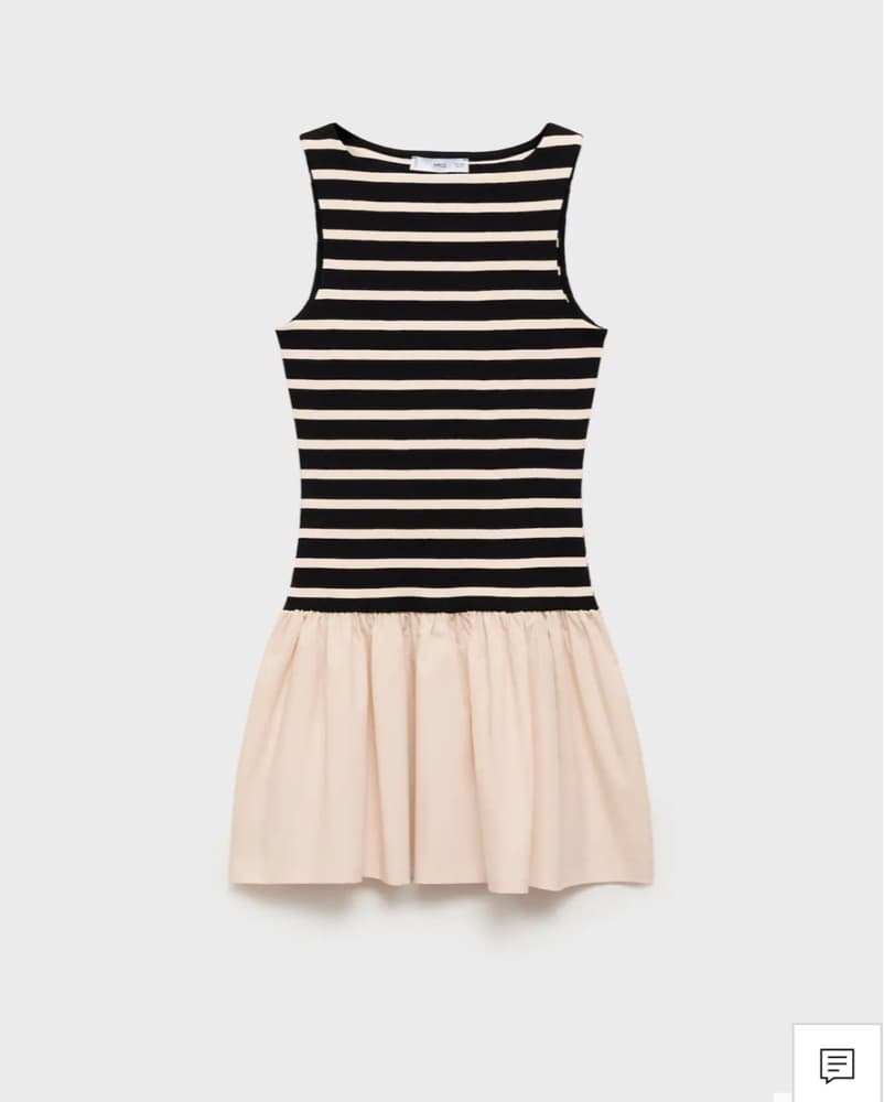 Short Dress With Combined Design  - Image 1