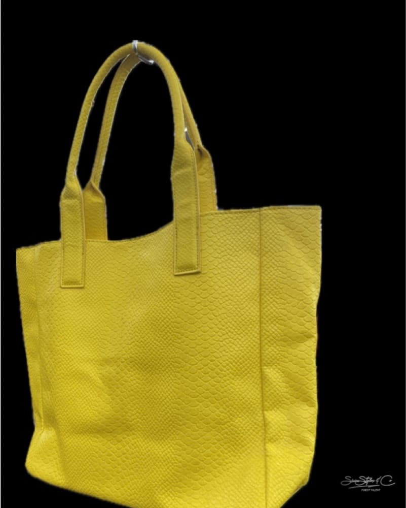 Vibrant Yellow Textured Tote - Image 1