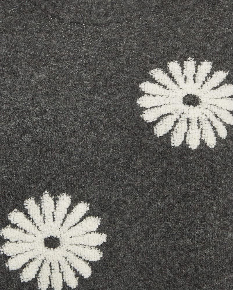 Sandro Grey Floral Intarsia Knit Sweater - Image 3
